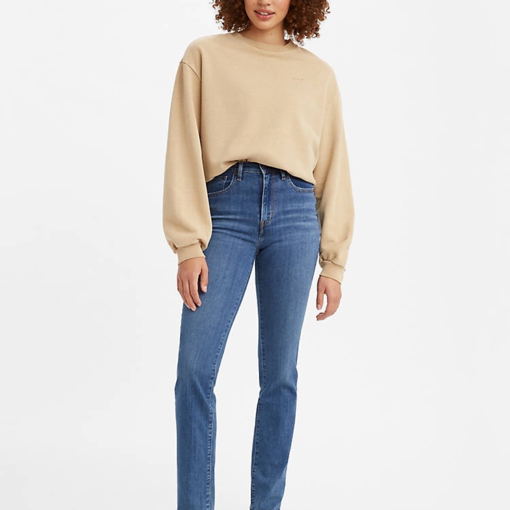 Levis 724 high rise straight 27w 28" inseam